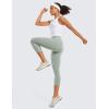 imageCRZ YOGA Womens Butterluxe Workout Capri Leggings with Pockets 21 Inches  High Waisted Gym Athletic Crop YogaGreen Palm Court