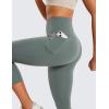 imageCRZ YOGA Womens Butterluxe Workout Capri Leggings with Pockets 21 Inches  High Waisted Gym Athletic Crop YogaGrey Sage