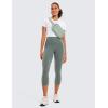 imageCRZ YOGA Womens Butterluxe Workout Capri Leggings with Pockets 21 Inches  High Waisted Gym Athletic Crop YogaGrey Sage