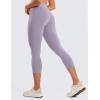 imageCRZ YOGA Womens Butterluxe Workout Capri Leggings with Pockets 21 Inches  High Waisted Gym Athletic Crop YogaLavender Mist
