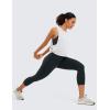 imageCRZ YOGA Womens Butterluxe Workout Capri Leggings with Pockets 21 Inches  High Waisted Gym Athletic Crop YogaMelanite