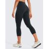 imageCRZ YOGA Womens Butterluxe Workout Capri Leggings with Pockets 21 Inches  High Waisted Gym Athletic Crop YogaMelanite