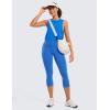 imageCRZ YOGA Womens Butterluxe Workout Capri Leggings with Pockets 21 Inches  High Waisted Gym Athletic Crop YogaSparkle Blue