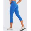 imageCRZ YOGA Womens Butterluxe Workout Capri Leggings with Pockets 21 Inches  High Waisted Gym Athletic Crop YogaSparkle Blue