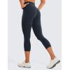 imageCRZ YOGA Womens Butterluxe Workout Capri Leggings with Pockets 21 Inches  High Waisted Gym Athletic Crop YogaTrue Navy