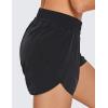 imageCRZ YOGA Womens High Waisted Running Shorts Mesh Liner 3 Dolphin Quick Dry for Athletic Gym Track Workout with Zip PocketBlack