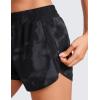 imageCRZ YOGA Womens High Waisted Running Shorts Mesh Liner 3 Dolphin Quick Dry for Athletic Gym Track Workout with Zip PocketBlack Tie Dye Flowers