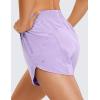 imageCRZ YOGA Womens High Waisted Running Shorts Mesh Liner 3 Dolphin Quick Dry for Athletic Gym Track Workout with Zip PocketLilac