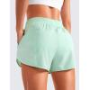 imageCRZ YOGA Womens High Waisted Running Shorts Mesh Liner 3 Dolphin Quick Dry for Athletic Gym Track Workout with Zip PocketMint Moment