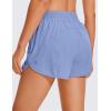 imageCRZ YOGA Womens High Waisted Running Shorts Mesh Liner 3 Dolphin Quick Dry for Athletic Gym Track Workout with Zip PocketPeriwinkle Purple