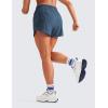 imageCRZ YOGA Womens High Waisted Running Shorts Mesh Liner 3 Dolphin Quick Dry for Athletic Gym Track Workout with Zip PocketStelindigo