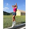 imageCRZ YOGA Womens High Waisted Running Shorts Mesh Liner 3 Dolphin Quick Dry for Athletic Gym Track Workout with Zip PocketStelindigo