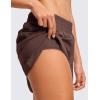 imageCRZ YOGA Womens High Waisted Running Shorts Mesh Liner 3 Dolphin Quick Dry for Athletic Gym Track Workout with Zip PocketTaupe