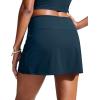 imageCRZ YOGA Womens High Waisted Swim Skirt A Line Swimsuit Skorts Side Slit Bathing Suit Bikini Bottoms with Built in BriefsInsignia Blue