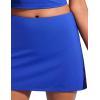 imageCRZ YOGA Womens High Waisted Swim Skirt A Line Swimsuit Skorts Side Slit Bathing Suit Bikini Bottoms with Built in BriefsWaves Blue