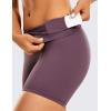 imageCRZ YOGA Womens Naked Feeling Biker Shorts  6 Inches High Waist Yoga Workout Running Gym SpandexArctic Plum