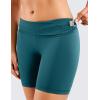 imageCRZ YOGA Womens Naked Feeling Biker Shorts  6 Inches High Waist Yoga Workout Running Gym SpandexBorealis Green