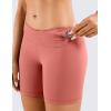 imageCRZ YOGA Womens Naked Feeling Biker Shorts  6 Inches High Waist Yoga Workout Running Gym SpandexBriar Rose