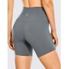 imageCRZ YOGA Womens Naked Feeling Biker Shorts  6 Inches High Waist Yoga Workout Running Gym SpandexDark Carbon