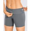 imageCRZ YOGA Womens Naked Feeling Biker Shorts  6 Inches High Waist Yoga Workout Running Gym SpandexDark Carbon