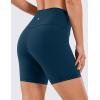 imageCRZ YOGA Womens Naked Feeling Biker Shorts  6 Inches High Waist Yoga Workout Running Gym SpandexFrench Navy