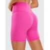 imageCRZ YOGA Womens Naked Feeling Biker Shorts  6 Inches High Waist Yoga Workout Running Gym SpandexHibiscus Purple