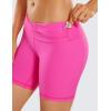 imageCRZ YOGA Womens Naked Feeling Biker Shorts  6 Inches High Waist Yoga Workout Running Gym SpandexHibiscus Purple
