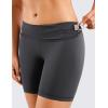imageCRZ YOGA Womens Naked Feeling Biker Shorts  6 Inches High Waist Yoga Workout Running Gym SpandexMysterious Grey