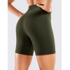 imageCRZ YOGA Womens Naked Feeling Biker Shorts  6 Inches High Waist Yoga Workout Running Gym SpandexOlive Green