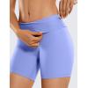 imageCRZ YOGA Womens Naked Feeling Biker Shorts  6 Inches High Waist Yoga Workout Running Gym SpandexPeriwinkle Purple