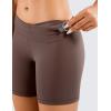 imageCRZ YOGA Womens Naked Feeling Biker Shorts  6 Inches High Waist Yoga Workout Running Gym SpandexPurple Taupe