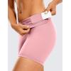 imageCRZ YOGA Womens Naked Feeling Biker Shorts  6 Inches High Waist Yoga Workout Running Gym SpandexThe Heartbeat Pink