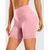 imageCRZ YOGA Womens Naked Feeling Biker Shorts  6 Inches High Waist Yoga Workout Running Gym SpandexThe Heartbeat Pink
