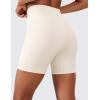 imageCRZ YOGA Womens Naked Feeling Biker Shorts  6 Inches High Waist Yoga Workout Running Gym SpandexWhite Apricot