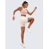 imageCRZ YOGA Womens Naked Feeling Biker Shorts  6 Inches High Waist Yoga Workout Running Gym SpandexWhite Apricot