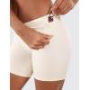 imageCRZ YOGA Womens Naked Feeling Biker Shorts  6 Inches High Waist Yoga Workout Running Gym SpandexWhite Apricot
