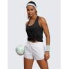 imageCRZ YOGA Womens Pima Cotton Racerback Workout Tank Tops Scoop Neck Athletic Loose Sleeveless ShirtsBlack