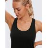 imageCRZ YOGA Womens Pima Cotton Racerback Workout Tank Tops Scoop Neck Athletic Loose Sleeveless ShirtsBlack