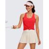 imageCRZ YOGA Womens Pima Cotton Racerback Workout Tank Tops Scoop Neck Athletic Loose Sleeveless ShirtsDeep Red