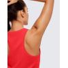 imageCRZ YOGA Womens Pima Cotton Racerback Workout Tank Tops Scoop Neck Athletic Loose Sleeveless ShirtsDeep Red