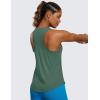 imageCRZ YOGA Womens Pima Cotton Racerback Workout Tank Tops Scoop Neck Athletic Loose Sleeveless ShirtsGraphite Green