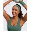 imageCRZ YOGA Womens Pima Cotton Racerback Workout Tank Tops Scoop Neck Athletic Loose Sleeveless ShirtsGraphite Green