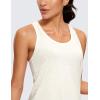 imageCRZ YOGA Womens Pima Cotton Racerback Workout Tank Tops Scoop Neck Athletic Loose Sleeveless ShirtsIce GreyWhite