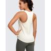 imageCRZ YOGA Womens Pima Cotton Racerback Workout Tank Tops Scoop Neck Athletic Loose Sleeveless ShirtsIce GreyWhite