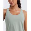 imageCRZ YOGA Womens Pima Cotton Racerback Workout Tank Tops Scoop Neck Athletic Loose Sleeveless ShirtsJade Grey