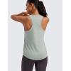 imageCRZ YOGA Womens Pima Cotton Racerback Workout Tank Tops Scoop Neck Athletic Loose Sleeveless ShirtsJade Grey