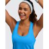 imageCRZ YOGA Womens Pima Cotton Racerback Workout Tank Tops Scoop Neck Athletic Loose Sleeveless ShirtsMadagascar Blue