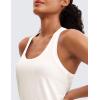 imageCRZ YOGA Womens Pima Cotton Racerback Workout Tank Tops Scoop Neck Athletic Loose Sleeveless ShirtsMilky White Bone