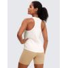 imageCRZ YOGA Womens Pima Cotton Racerback Workout Tank Tops Scoop Neck Athletic Loose Sleeveless ShirtsMilky White Bone