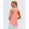 imageCRZ YOGA Womens Pima Cotton Racerback Workout Tank Tops Scoop Neck Athletic Loose Sleeveless ShirtsPeach Pink